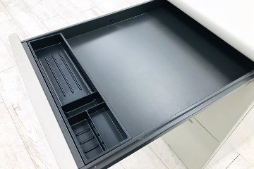 オカムラ SDシリーズ 3段袖机 脇机 中古 キャビネット 中古オフィス家具 シリンダー錠 グレー 400/700/700 高奥700用の画像