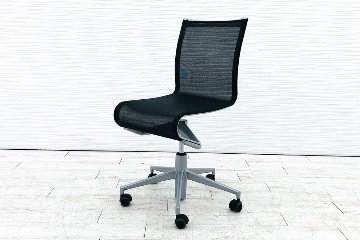 カッシーナ アリアス ローリングフレーム 中古 メッシュ 肘無 Cassina Alias ROLLINGFRAME ミーティングチェア 中古オフィス家具 ブラックの画像