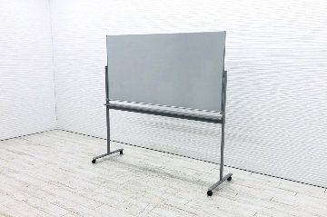 オカムラ ホワイトボード キャスター付 両面タイプ W1900×D600×H1800mm 中古オフィス家具