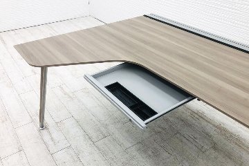 オカムラ プリシード PRECEDE 中古 L型デスク マネージメントデスク エグゼクティブデスク 中古オフィス家具の画像