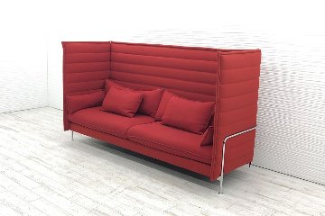 ヴィトラ アルコーヴソファ 中古 Vitra Alcove sofa 2人用ソファ ハイバックソファ 中古オフィス家具 2300/900/1350の画像