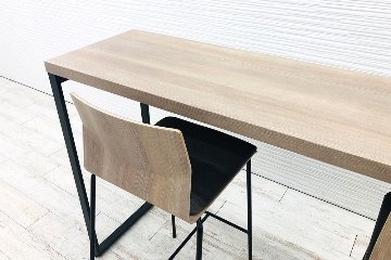 【4点セット】 オカムラ アルトピアッツァ スイープチェア ハイテーブル ハイチェア 中古オフィス家具 1800/450/1000の画像