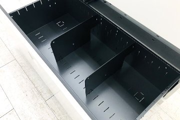 ラテラル書庫 2段ラテラル 中古 オカムラ レクトライン 中古書庫 ホワイト キャビネット 中古オフィス家具 白天板 900/450/780の画像