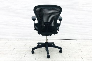 アーロンチェア 中古 Bサイズ ライト ハーマンミラー ポスチャーフィット Aeron Chairs Herman Miller 中古オフィス家具 肘ダイヤルの画像
