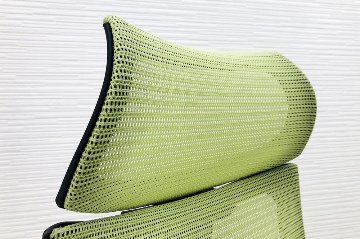 オカムラ アトラスチェア 中古 アトラス OKAMURA Atlas 座クッション 中古オフィス家具 ピスタチオグリーンの画像