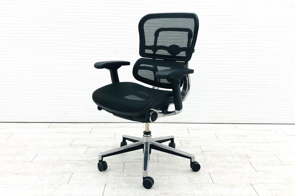 エルゴヒューマン ベーシック ミドルバック ergohuman 中古 中古チェア 高機能チェア メッシュ ブラックの画像