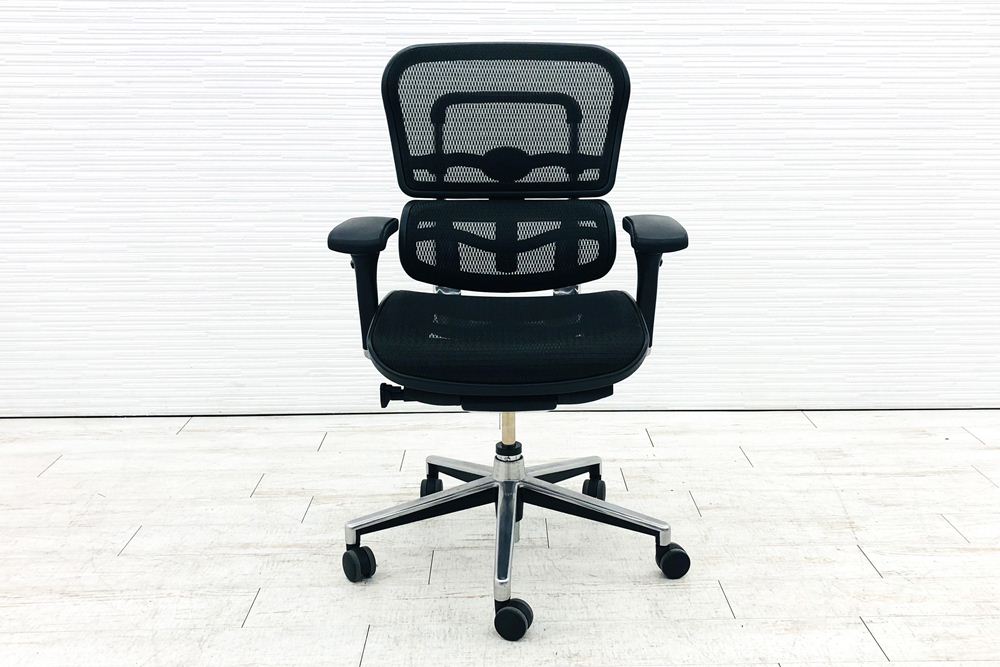 エルゴヒューマン ベーシック ミドルバック ergohuman 中古 中古チェア 高機能チェア メッシュ ブラックの画像