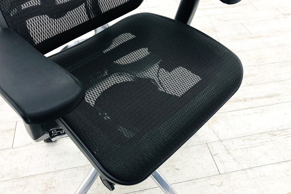 エルゴヒューマン ベーシック ミドルバック ergohuman 中古 中古チェア 高機能チェア メッシュ ブラックの画像