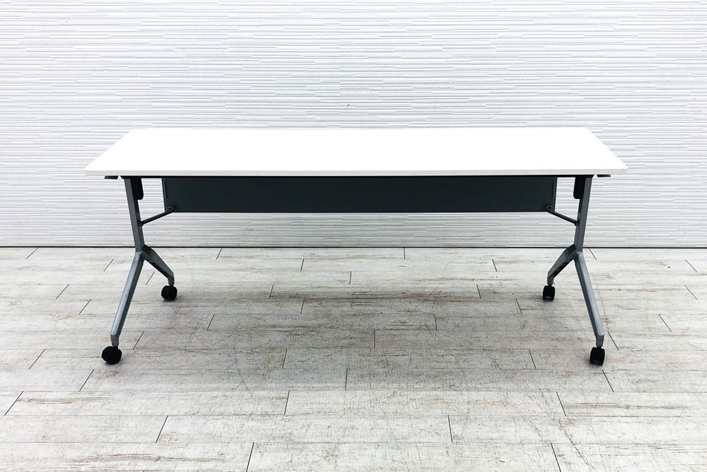 コクヨ リーフライン ミーティングテーブル 中古 会議机 折りたたみテーブル 中古オフィス家具 スタックテーブル 1800/600/720の画像