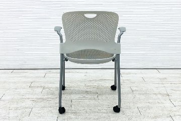 【4脚セット】 ケイパーチェア 中古 ハーマンミラー Caper 肘付き スタッキングチェア ミーティングチェア 中古オフィス家具の画像