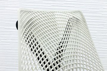 ハーマンミラー セイルチェア 中古 【前傾チルト無】 SAYL Chairs デザインチェア 中古オフィス家具 可動肘 ホワイト/ダークグリーンの画像