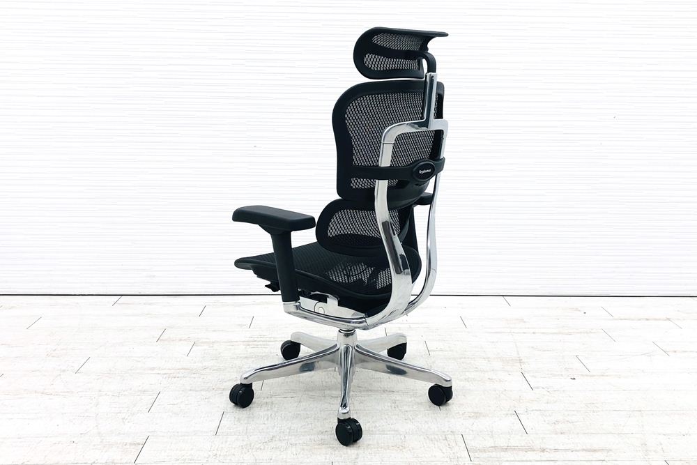 【未使用品】 自社保証有 エルゴヒューマンプロ2 中古 ヘッドレスト付き ergohuman PRO2 HIGH Type 中古オフィス家具 BKフレーム ブラックの画像