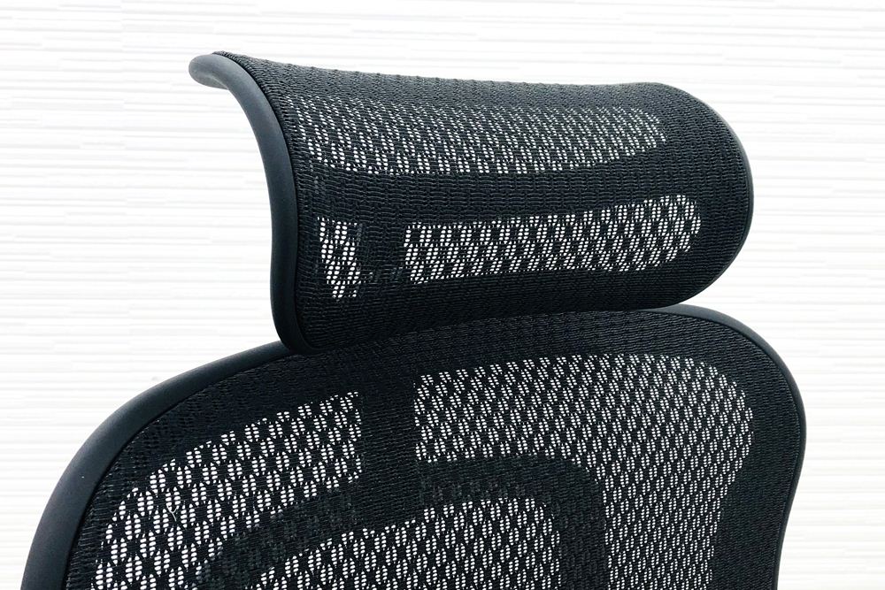 【未使用品】 自社保証有 エルゴヒューマンプロ2 中古 ヘッドレスト付き ergohuman PRO2 HIGH Type 中古オフィス家具 BKフレーム ブラックの画像