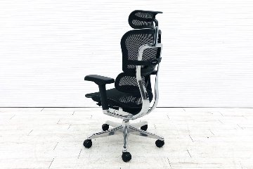 【未使用品】 自社保証有 エルゴヒューマンプロ2 中古 ヘッドレスト付き ergohuman PRO2 HIGH Type 中古オフィス家具 BKフレーム ブラックの画像