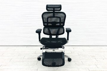 【未使用品】 自社保証有 エルゴヒューマンプロ2 オットマン 中古 ヘッドレスト付き ergohuman PRO2 Ottoman 中古オフィス家具 BKフレーム ブラックの画像