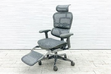 【未使用品】 自社保証有 エルゴヒューマンプロ2 オットマン 中古 ヘッドレスト付き ergohuman PRO2 Ottoman 中古オフィス家具 GYフレーム ホワイトメッシュの画像