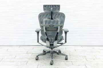 【未使用品】 自社保証有 エルゴヒューマンプロ2 オットマン 中古 ヘッドレスト付き ergohuman PRO2 Ottoman 中古オフィス家具 GYフレーム ホワイトメッシュの画像