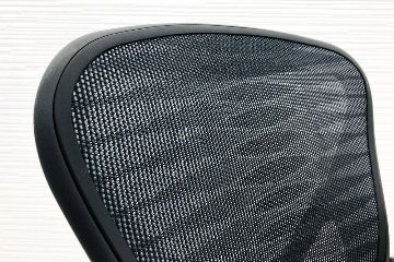 アーロンチェア タキシードメッシュ 中古 Bサイズ フル装備 ハーマンミラー Herman Miller 中古オフィス家具 肘レバー アルミ脚の画像