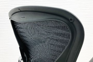 アーロンチェア タキシードメッシュ 中古 Bサイズ フル装備 ハーマンミラー Herman Miller 中古オフィス家具 肘レバー アルミ脚の画像