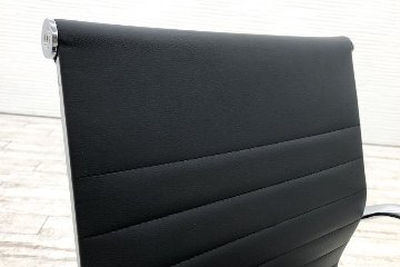 【リプロダクトチェア】 アルミナムチェア 複製品 中古 レザータイプ 中古オフィス家具 ミーティングチェアの画像