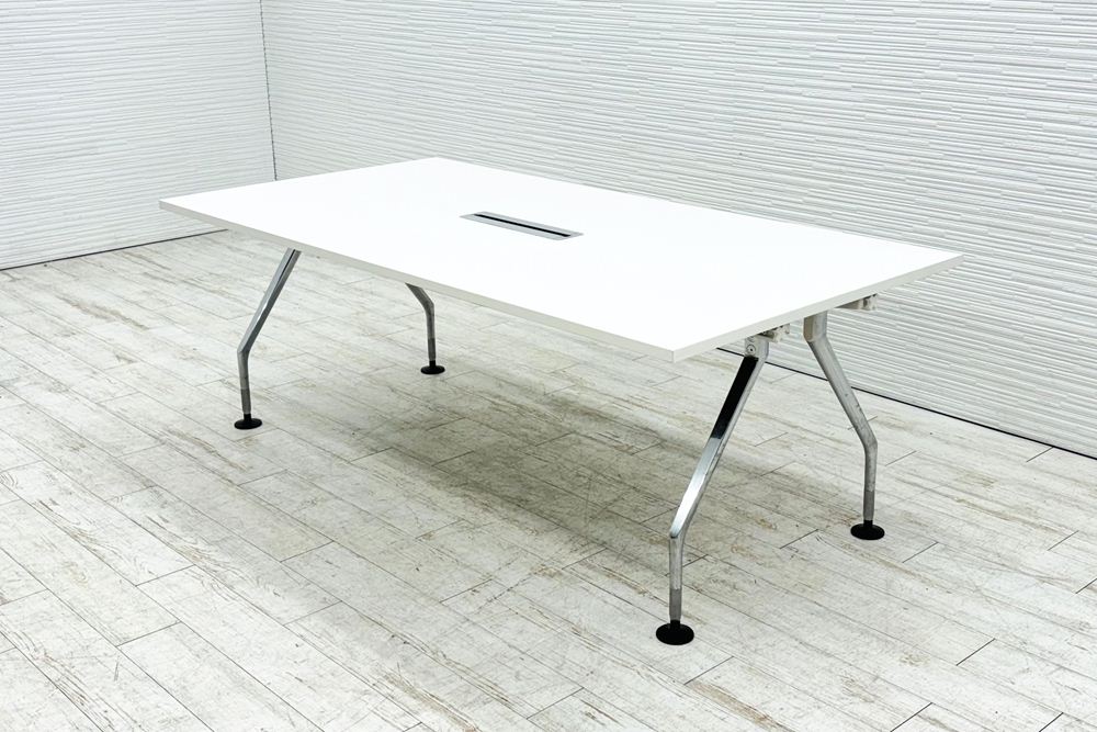 ヴィトラ アドホック Vitra 中古 小型会議テーブル W2000 幅2000 ミーティングテーブル 会議机 中古オフィス家具 ホワイト 2000/1000/700の画像