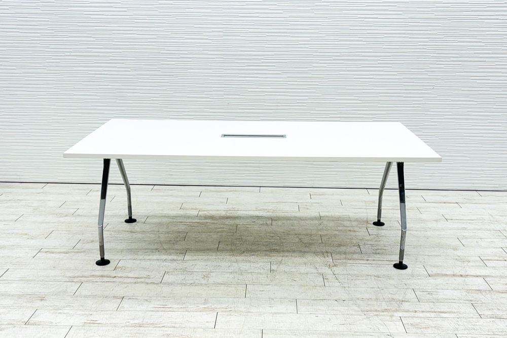 ヴィトラ アドホック Vitra 中古 小型会議テーブル W2000 幅2000 ミーティングテーブル 会議机 中古オフィス家具 ホワイト 2000/1000/700の画像