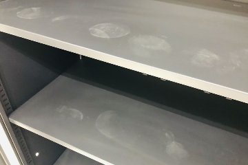 コクヨ エディア 両開き書庫 中古 下置き 収納家具 中古オフィス家具 天板付き ブラック 900/450/1100の画像