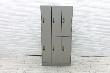 6人用ロッカー スチール 6人用 ロッカー イトーキ 中古 収納家具 縦型ロッカー シリンダー錠 中古オフィス家具 900/515/1790の画像