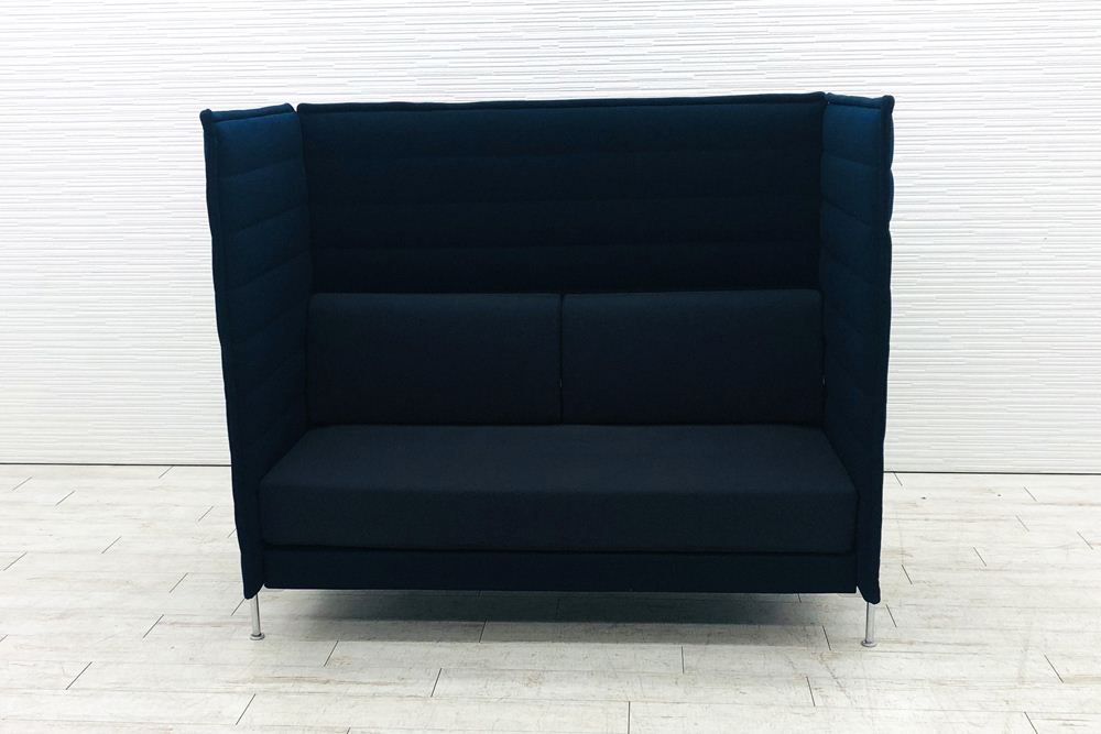 ヴィトラ アルコーヴソファ 中古 Vitra Alcove sofa 2人用ソファ ハイバックソファ 中古オフィス家具 1550/900/1350の画像