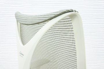 オカムラ サブリナチェア 中古 2014年製 ハイバック 可動肘 中古オフィス家具 アジャストアーム OKAMURA Sabrina ライトグレーの画像