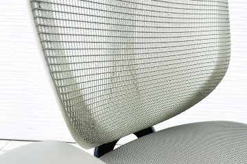 オカムラ サブリナチェア 中古 2014年製 ハイバック 可動肘 中古オフィス家具 アジャストアーム OKAMURA Sabrina ライトグレーの画像