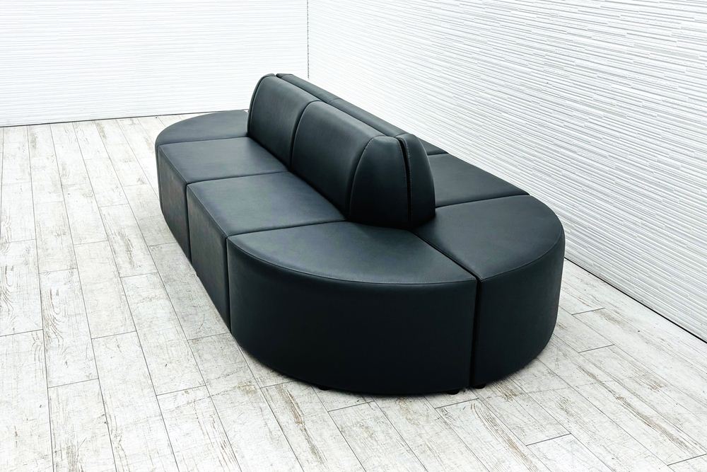 パブリック CRES ウィーブ 中古 キュービックソファ 円形ソファ システムソファ ロビーベンチ ラウンジソファー 中古オフィス家具 の画像