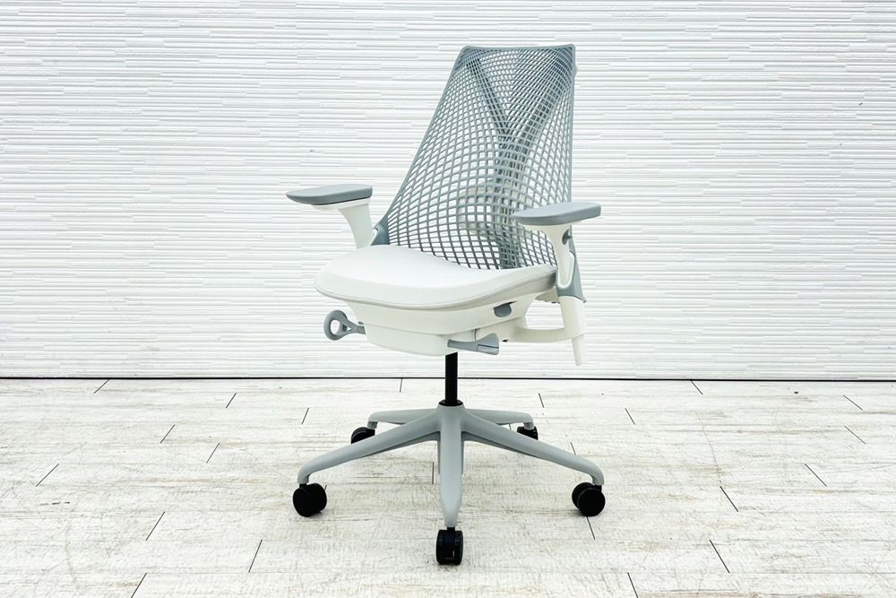 【未開封未使用品】 ハーマンミラー セイルチェア ミドルバック 中古 Herman Miller 中古オフィス家具 フルアジャスタブルアーム ランバーサポート グレーの画像