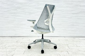 【未開封未使用品】 ハーマンミラー セイルチェア ミドルバック 中古 Herman Miller 中古オフィス家具 フルアジャスタブルアーム ランバーサポート グレーの画像