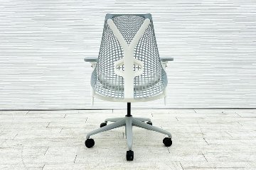 【未開封未使用品】 ハーマンミラー セイルチェア ミドルバック 中古 Herman Miller 中古オフィス家具 フルアジャスタブルアーム ランバーサポート グレーの画像