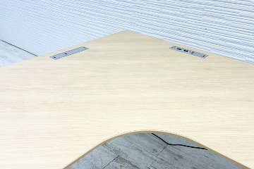 オカムラ スイフト 電動昇降デスク 中古 L型デスク 1550×1550 L字デスク Ｌ字机 昇降机 中古オフィス家具 上下昇降机の画像