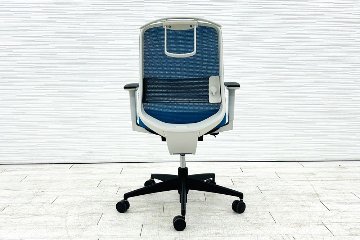 コクヨ シロッコチェア 中古 2017年製 Scirocco(シロッコ)シリーズ 可動肘 KOKUYO 中古オフィス家具 ターコイズブルーの画像