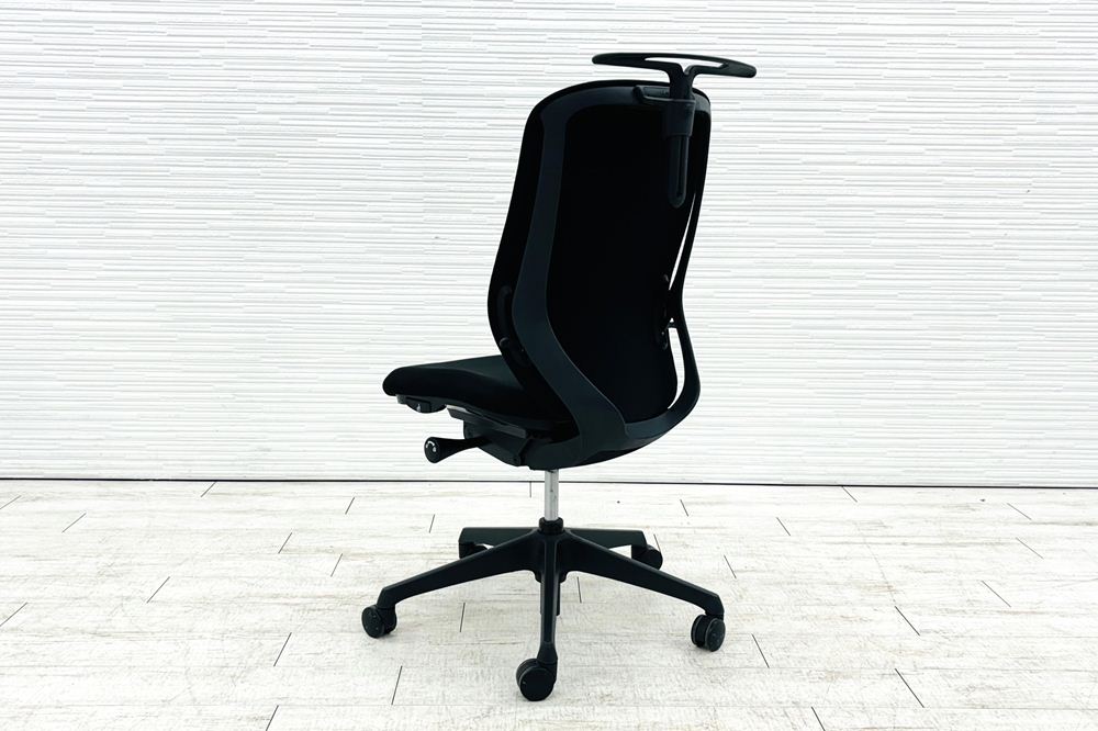 オカムラ シルフィーチェア 中古 ハイバック 肘無 OKAMURA Sylphy クッションタイプ 中古オフィス家具 ブラックの画像