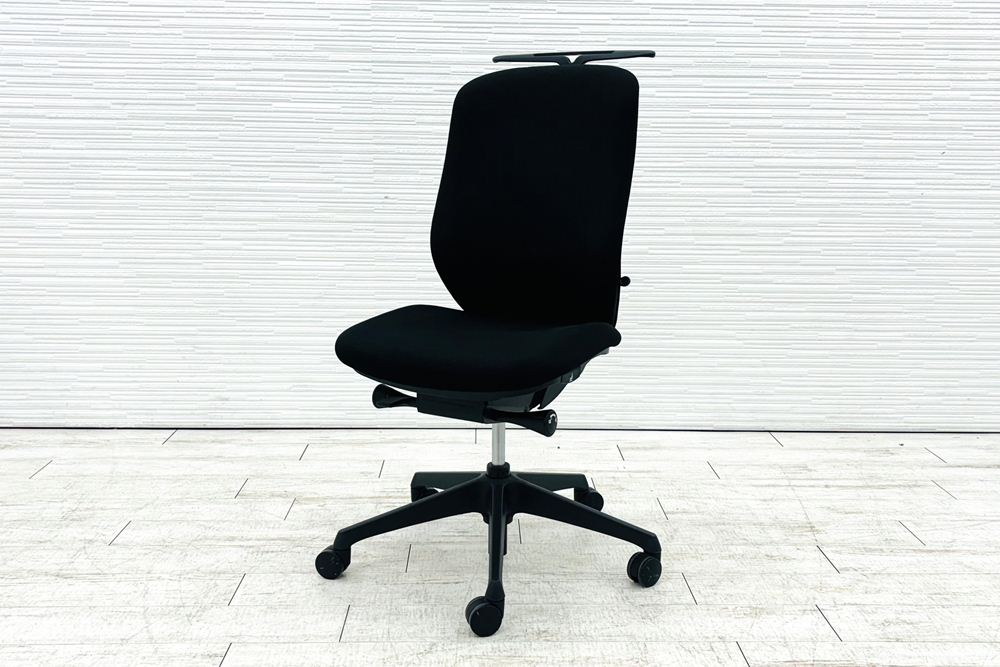 オカムラ シルフィーチェア 中古 ハイバック 肘無 OKAMURA Sylphy クッションタイプ 中古オフィス家具 ブラックの画像