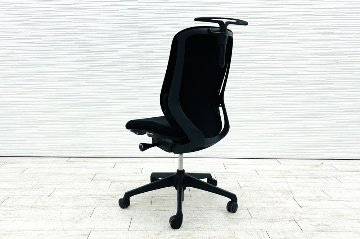 オカムラ シルフィーチェア 中古 ハイバック 肘無 OKAMURA Sylphy クッションタイプ 中古オフィス家具 ブラックの画像