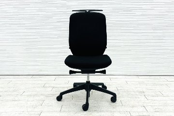 オカムラ シルフィーチェア 中古 ハイバック 肘無 OKAMURA Sylphy クッションタイプ 中古オフィス家具 ブラックの画像