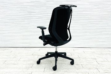 オカムラ シルフィーチェア 中古 ハイバック 可動肘 OKAMURA Sylphy 中古オフィス家具 ブラック 背クッションタイプの画像