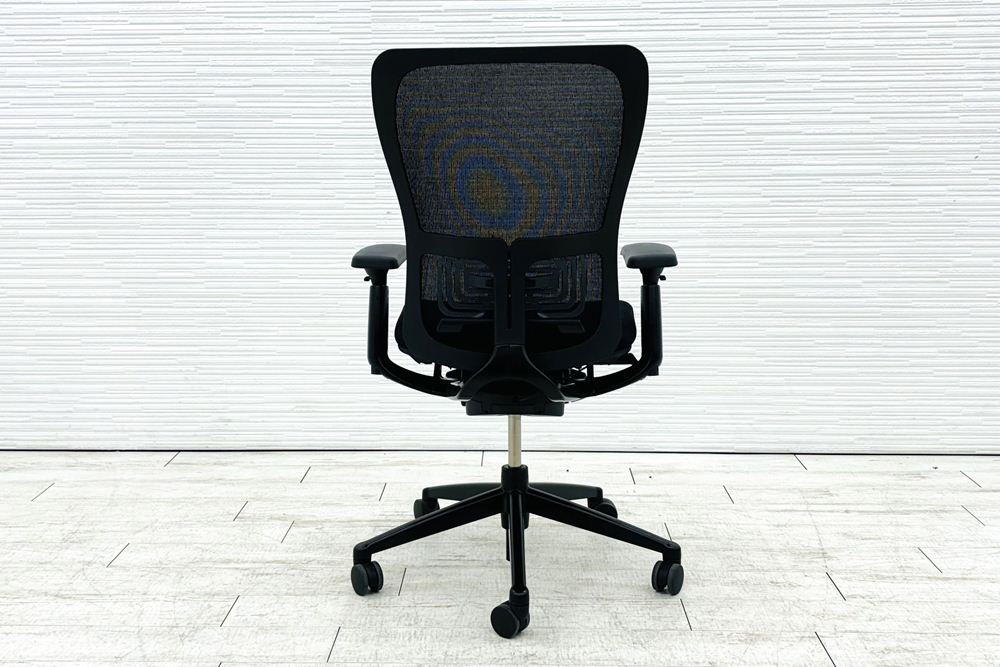 ヘイワース ゾディチェア 中古 HAWORTH ゾディ 上下可動肘 ランバーサポート 中古オフィス家具 ブラック系の画像
