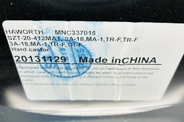 ヘイワース ゾディチェア 中古 HAWORTH ゾディ 上下可動肘 ランバーサポート 中古オフィス家具 ブラック系の画像