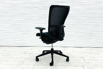 ヘイワース ゾディチェア 中古 HAWORTH ゾディ 上下可動肘 ランバーサポート 中古オフィス家具 ブラック系の画像