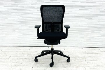 ヘイワース ゾディチェア 中古 HAWORTH ゾディ 上下可動肘 ランバーサポート 中古オフィス家具 ブラック系の画像