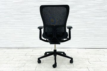 ヘイワース ゾディチェア 中古 HAWORTH ゾディ 上下可動肘 ランバーサポート 中古オフィス家具 ブラック系の画像
