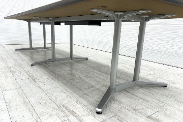 オカムラ ラティオ 中古 幅3600 ミーティングテーブル 大型会議テーブル 中古オフィス家具 ネオウッドダーク 3600/1200/720の画像