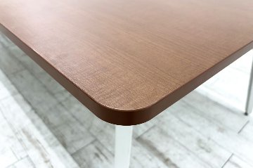 ウチダ レムナ 大型会議テーブル 中古 ミーティングテーブル 大型会議机 中古オフィス家具 ブラウン 木目 3200/1200/720の画像