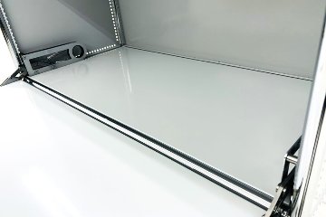USM Haller USMハラー 中古 1列3段 ドロップダウン エクステンション 中古オフィス家具 ライトグレー 770/375/1100 両側パンチング 鍵無の画像